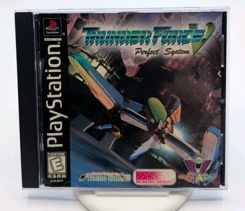 Thunder Force V: Perfect System (Sony PlayStation 1, 1998) No Back Art, Rental