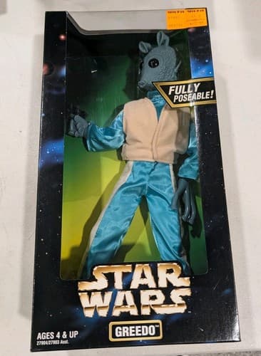 Star Wars Figure Greedo Fully Poseable Bounty Hunter 12" Action Figure - 1997