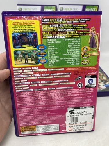 Xbox 360 Lot Of 4 Kinect game Disneyland Dance Central 2 Just Dance Ships Fast — photo 3