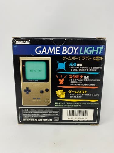 Nintendo Game Boy Light Gold Console MGB-101 Works CIB Complete With Box Manual — photo 4