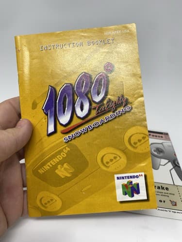 1080 Ten Eighty Snowboarding N64 Nintendo 64 Instruction Manual and Game Card — photo 3