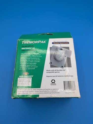 Performance Brand TremorPak Tremor Pak (Nintendo 64 N64) OEM Tested CIB Complete — photo 2