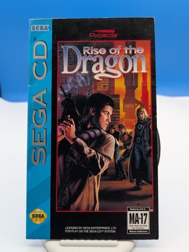 Rise of the Dragon (Sega CD, 1994) Game Disc & Manual TESTED