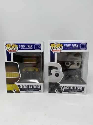 Funko Pop Star Trek The Next Generation Lot - Locutus of Borg Geordi La Forge