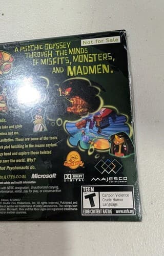 Psychonauts Demo Disc ORIGINAL Xbox not for resale Video Game PROMO SEALED NOS — photo 4