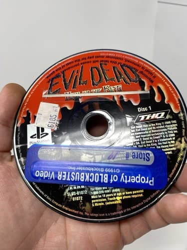 Sony PlayStation 1 PS1 Disc 1 Only TESTED Evil Dead Hail to the King — photo 3