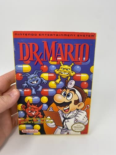 Dr. Mario Nintendo NES Game Cartridge + Box Authentic No Manual 1990