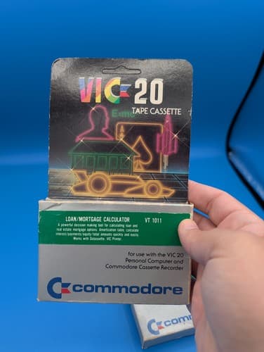 LOT OF 2 ORIGINAL COMMODORE VIC 20 CASSETTE TAPE PERSONAL FINANCE PROGRAMS — photo 2