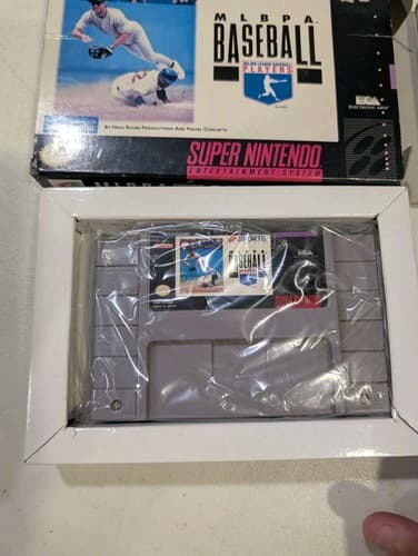 MLBPA Baseball SNES w/ BOTH POSTERS & REG CARD! Tested, No Manual  — photo 8