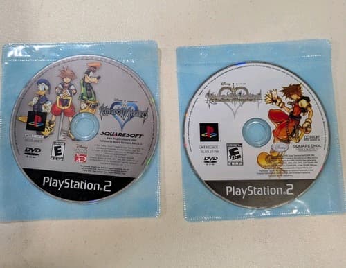 Kingdom Hearts & Chain Of Memories PS2 PlayStation 2 Discs Only - Tested