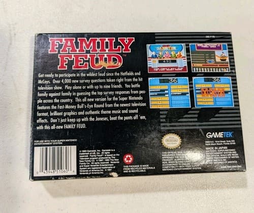 Family Feud Super Nintendo SNES CIB Authentic Tested Working - See Photos — photo 5