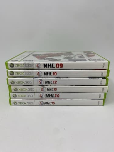 NHL 09 10 12 13 14 15 Bundle Lot Complete CIB Tested Xbox 360 Inserts Included