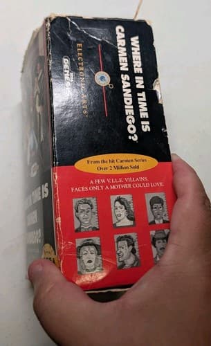 Where in Time is Carmen Sandiego Sega Genesis Big Box Damaged w/Encyclopedia — photo 3