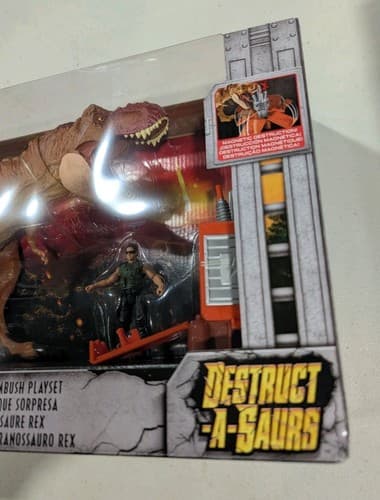 Jurassic World Park Destruct-A-Saurs T-Rex Ambush Figure Toy Playset NIB Rare — photo 3