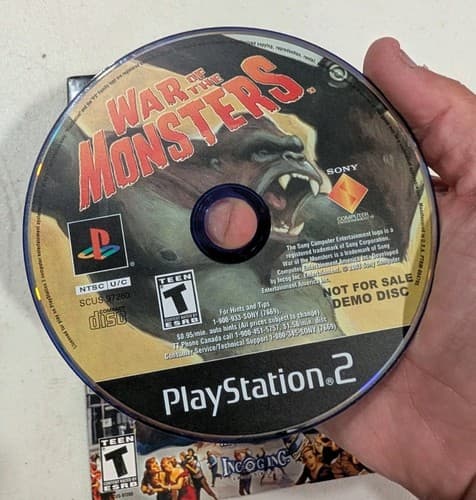 War Of The Monsters (Playstation 2 PS2 DEMO Disc) Rare, With Sleeve, Tested  — photo 5
