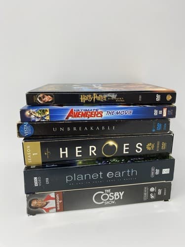 Lot Of 6 DVD Lot Harry Potter Heroes Cosby Planet Heroes Unbreakable Avengers