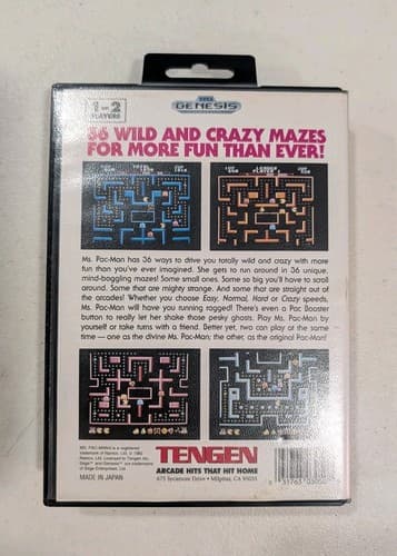 Ms Pac-Man (Sega Genesis) Authentic, Complete, Tested/Works — photo 2