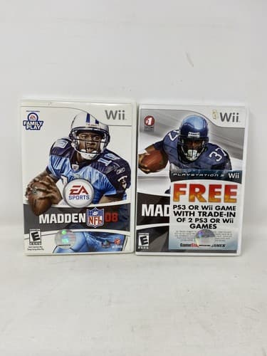 Nintendo Wii Video Game Lot Of 2 Games  Madden NFL 07 & 08 Ships Fast
