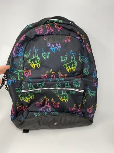 Fortnite Amplify Llama Black  Multicolor Sling School Backpack