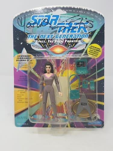 STAR TREK NEXT GENERATION DEANNA TROI Figure Signed MARINA SIRTIS Playmates 1992