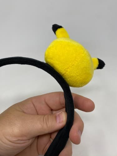 Pokemon Pikachu Double Plush Headband Black Yellow Cosplay Costume Accessory — photo 6