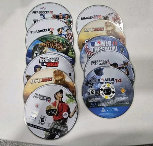 Lot of 11 PS3 Sports Games - Disc Only - Fifa, Tiger, Madden, UFC