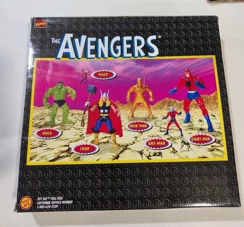 Marvel Collector Editions THE AVENGERS Figures Box Set 1999 Toy Biz Open Box — photo 5