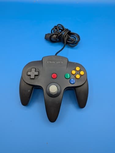 Nintendo 64 N64 Black & Grey Controller Tested Authentic Hall Effect Stick