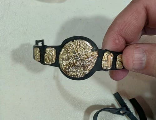 Lot of 11 WWE/WWF/ECW Action Figure Championship Belts, Used — photo 8