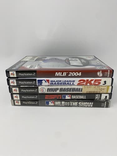 PS2 Lot Of 5 Baseball MLB Games The Show ESPN MVP 2005 2k5 MLB10@