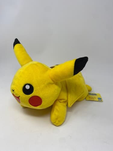 Pokémon Pikachu Plush — Sitting, Open Mouth, Arms Down — TOMY — w/ Tags