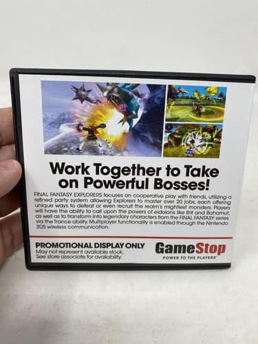 Final Fantasy Explorers Nintendo 3DS Complete Tested GameStop Promo Case Display — photo 2