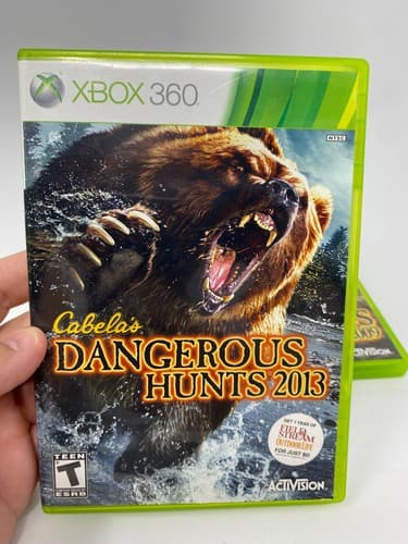 Lot of 2 Cabela's Dangerous Hunts 2009 & 2013 XBOX 360 Game & Manual Tested — photo 2