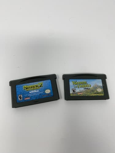 Game Boy Advance Shrek 2 Beg For Mercy & The Third  Nintendo GBA Lot 2 Games
