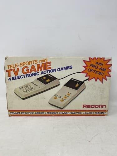 Vintage Tele-Action Mini TV Game 4 Electronic Games DMS 1970's Open Box New