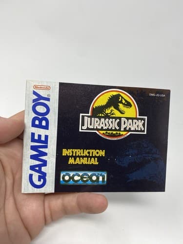 Jurassic Park Nintendo Game Boy Instruction Manual Booklet ONLY No Game Or Box