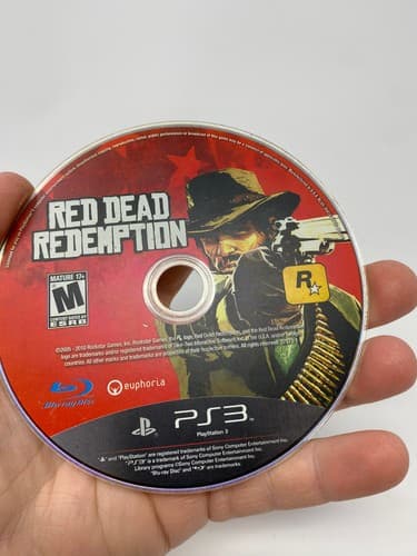 Red Dead Redemption (PlayStation 3, Ps3) Disc Only No Case or Manual Tested — photo 2