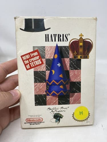 Hatris Nintendo NES Complete CIB Authentic Ships Fast