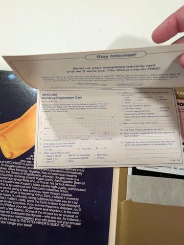 Hitchhikers Guide to the Galaxy  IBM PC Floppy Infocom 5.25 — photo 9