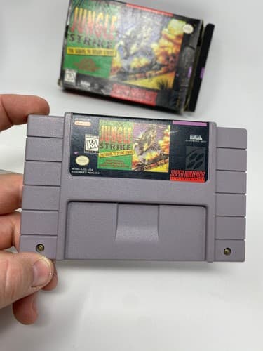 Jungle Strike Super Nintendo (SNES) CIB Complete Game, Box, Manual — photo 9