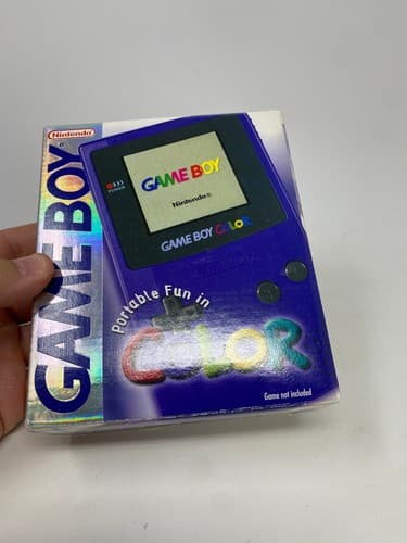 Nintendo Gameboy Color GBC Grape Purple Handheld System CGB-001 w/box — photo 3