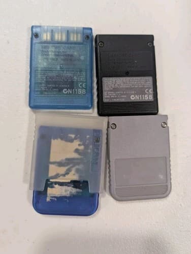 Lot Of 4 PS1/PS2 Memory Cards - OEM & Pelican — photo 2