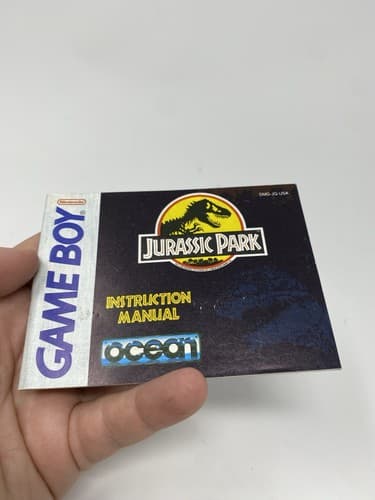 Jurassic Park Nintendo Game Boy Instruction Manual Booklet ONLY No Game Or Box — photo 3