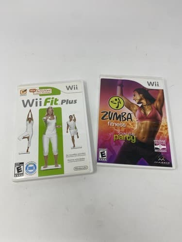 Wii Game Lot Of 2 (Nintendo Wii) Wii Fit Plus Zumba Fitness Join The Party CIB