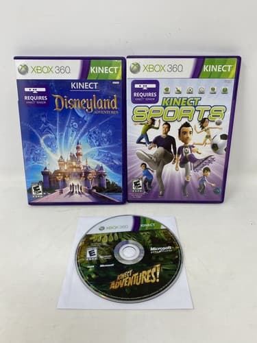 Kinect Disneyland Adventures - Sports Lot Of 3 - Microsoft Xbox 360 Ships Fast
