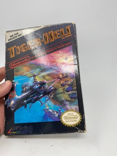 Tiger-Heli NES Nintendo Box & Game No Manual RARE BLACK BOX Oval Seal! — photo 2