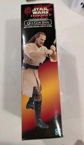 Hasbro Star Wars 1999 Episode 1 QUI-GON JIN Electronic Talking Action Figure NIB — photo 5