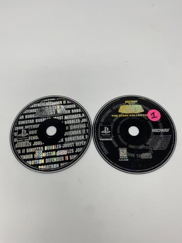 Lot of 2 Williams Midway Arcades Greatest Hits Atari PlayStation 1 PS1 Disc Only