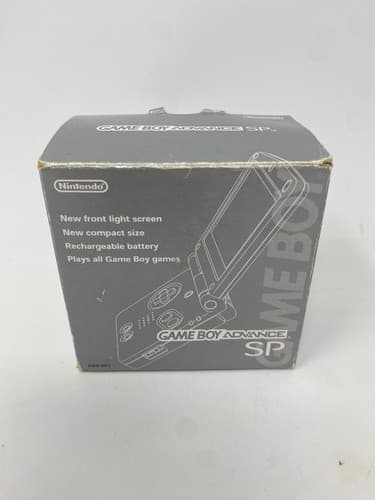 Nintendo Gameboy Advance SP Silver Console w/Box Charger Manual NTSC-J