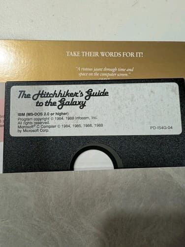 Hitchhikers Guide to the Galaxy  IBM PC Floppy Infocom 5.25 — photo 7